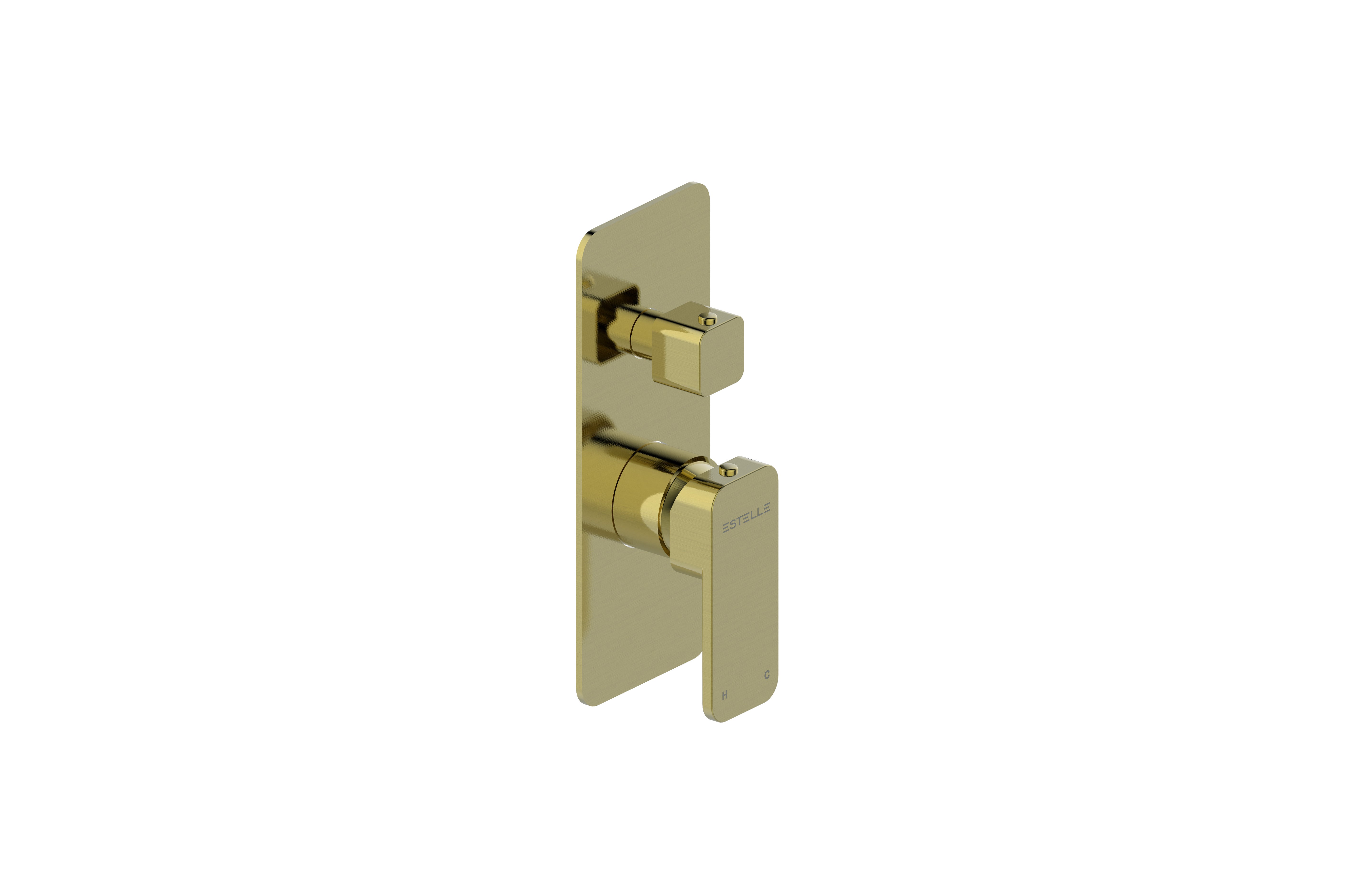 Boston Shower Mixer with Diverter Brushed Brass Electro