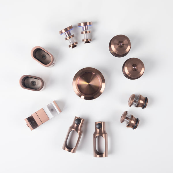 Bellé Wall to Glass Corner Frameless Shower Sliding System Right Hand Fixed - Brushed Rose Gold