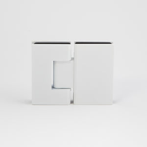 Boston 6-8mm Glass to Glass 180 Degree Shower Hinge - White