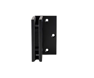 Boston Wall to Glass 90 Degree Hinge with L Type Mounting Plate - Matte Black