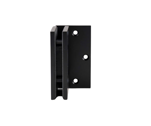 Boston Wall to Glass 90 Degree Hinge with L Type Mounting Plate - Matte Black