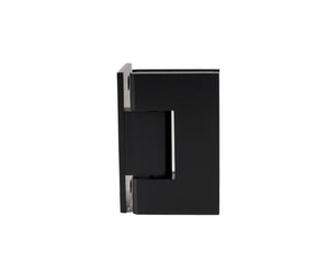 Boston Wall to Glass 90 Degree Hinge with L Type Mounting Plate - Matte Black