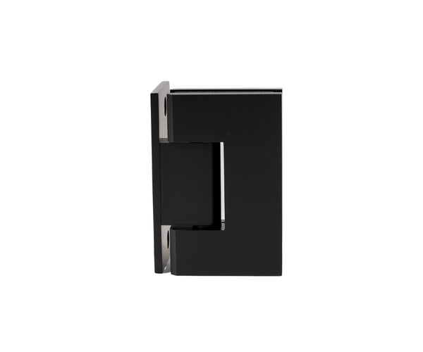Boston Wall to Glass 90 Degree Hinge with L Type Mounting Plate - Matte Black