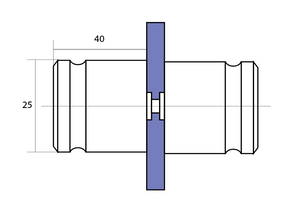 Shower Door Knob EK6 Polished Chrome