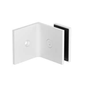 Boston Wall to Glass Bracket with 30mm Cover Plate White