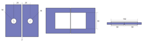 Boston Glass to Glass 180 Degree Bracket Raw Brushed Brass