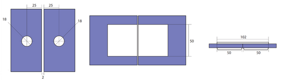 Boston Glass to Glass 180 Degree Bracket Raw Brushed Brass