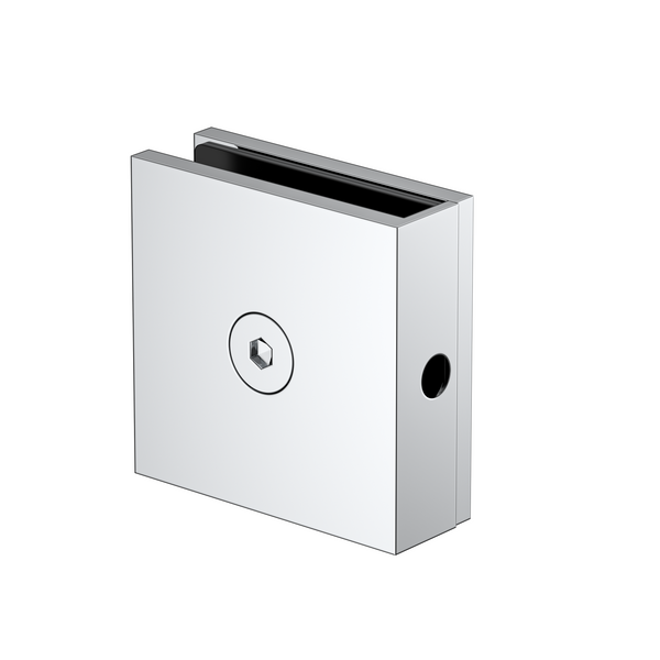 Boston Wall to Glass Bracket with Concealed Fixing Polished Chrome