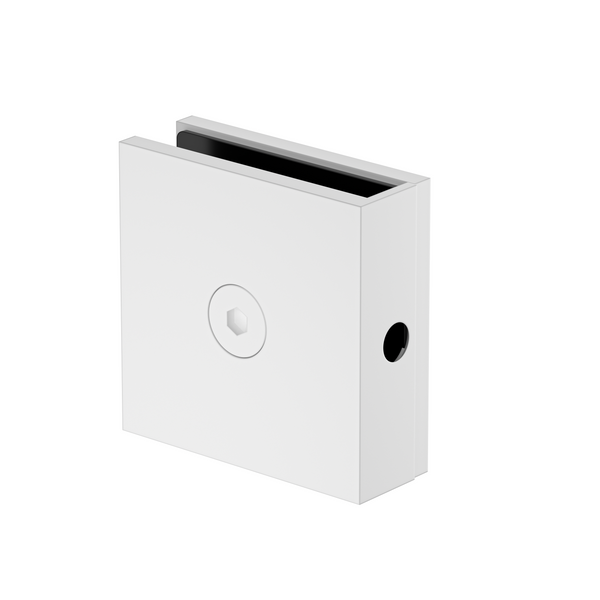 Boston Wall to Glass Bracket with Concealed Fixing White