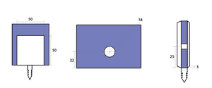 Boston Wall to Glass Bracket with Concealed Fixing Raw Brushed Brass