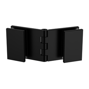 Adjustable Angle Glass to Glass Bracket with 30mm Cover Plate - Matte Black