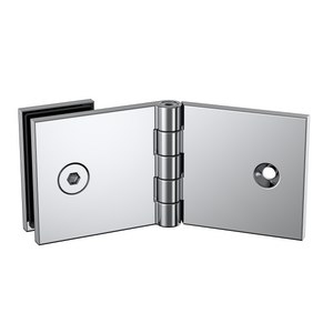 Adjustable Angle Wall to Glass Brackets with 30mm Cover plate - Polished Chrome