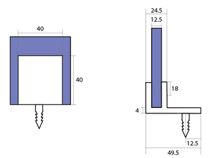 Boston Wall to 12 mm Glass 90 Degree Clamp with Leg Satin Nickel