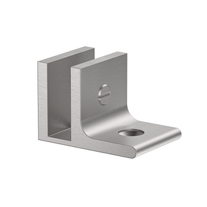 Boston Wall to 12 mm Glass 90 Degree Clamp with Leg Satin Nickel