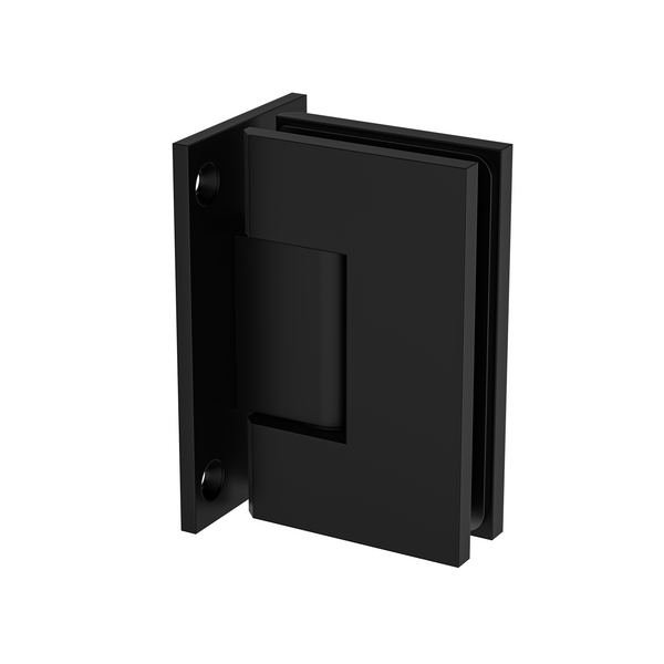 Boston Wall to Glass Heavy Duty Hinge with T Type Mounting Plate -Matte Black