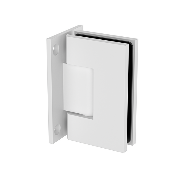 Boston Wall to Glass Heavy Duty Hinge with T Type Mounting Plate - White