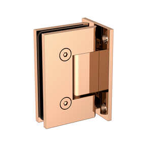 Boston Wall to Glass Heavy Duty Hinge with T Type Mounting Plate - Polished Rose Gold