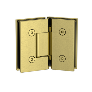 Boston Glass to Glass 135 Degree Hinge Raw Brushed Brass