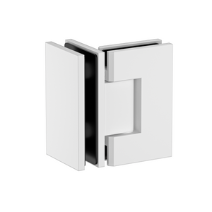 Boston Heavy Duty Glass to Glass 90 Degree Hinge White