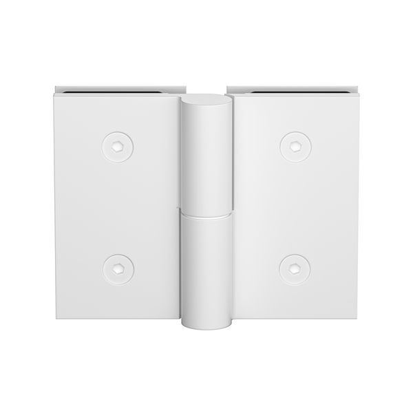 Boston Heavy Duty Glass to Glass Left Hand Bifold Hinge White