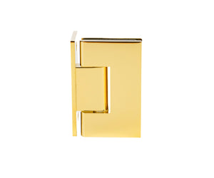 90 degree wall to glass hinge polished gold