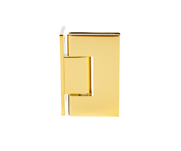 90 degree wall to glass hinge polished gold