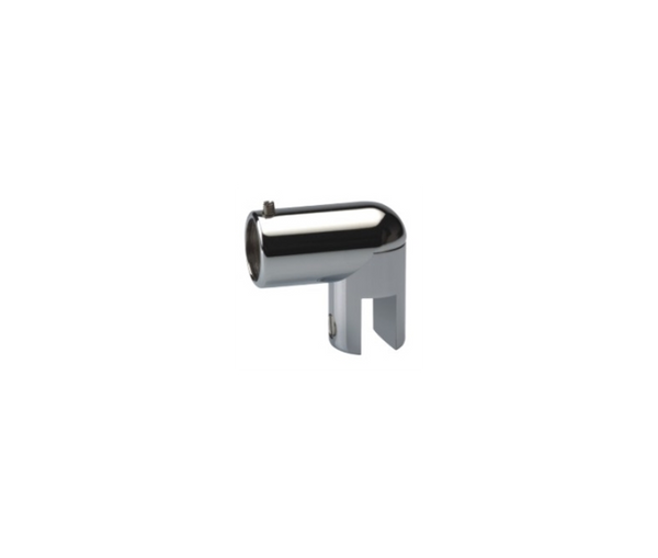 Round Adjustable Glass to Rail Fitting Polished Chrome