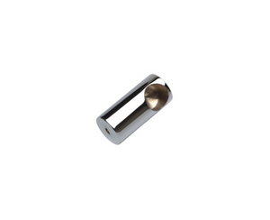 Round DIY Glass to Rail Fitting Raw Brushed Brass