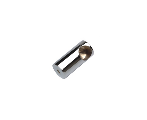 Round DIY Glass to Rail Fitting Raw Brushed Brass