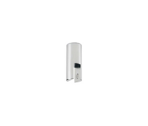Round 180 Degree Inline Ceiling to Glass Fitting Satin Gun Metal