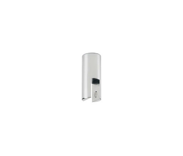 Round 180 Degree Inline Ceiling to Glass Fitting Satin Gun Metal