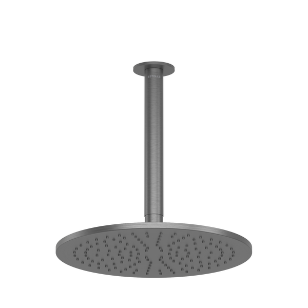 Pinnacles Ceiling Shower Arm and Head Brushed Gun Metal