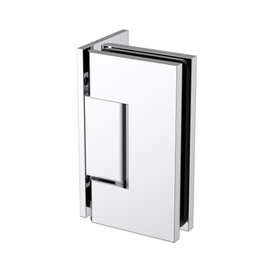 Boston Heavy Duty Large Wall to Glass Hinge with L Type Mounting Plate Polished Nickel