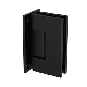 Boston Heavy Duty Large Wall to Glass Hinge with T Type Mounting Plate - Matte Black