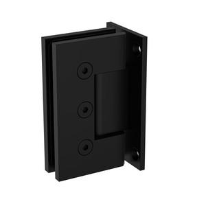 Boston Heavy Duty Large Wall to Glass Hinge with T Type Mounting Plate - Matte Black