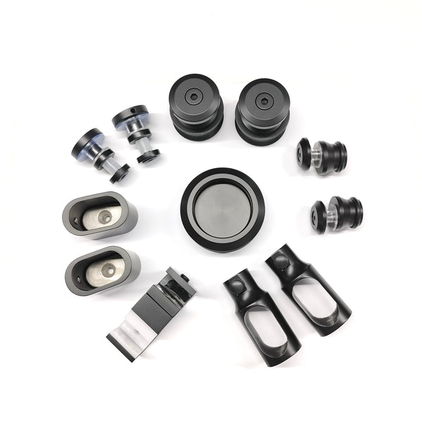 Bellé Wall to Glass Corner Frameless Shower Sliding System Right Hand Fixed - Matte Black
