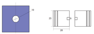 Shower Door Knob DK7 Satin Nickel