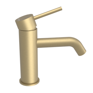 Pinnacles Basin Mixer Tap Soft Gold Brushed