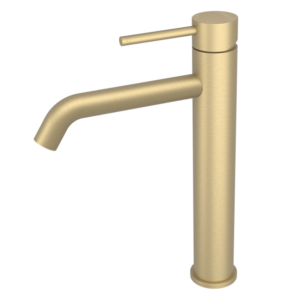 Pinnacles Tall Basin Tap Mixer Soft Gold Brushed