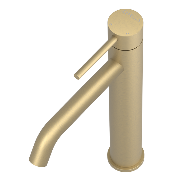 Pinnacles Tall Basin Tap Mixer Soft Gold Brushed
