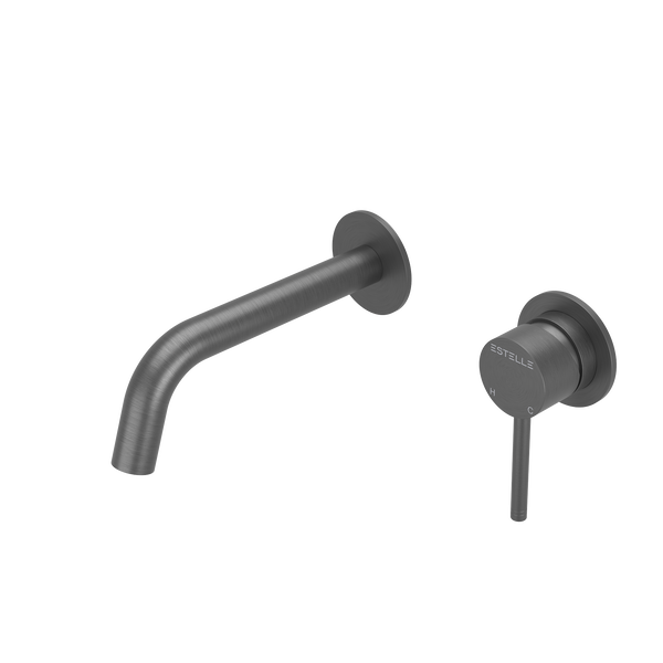 Pinnacles Wall Spout and Mixer Brushed Gun Metal