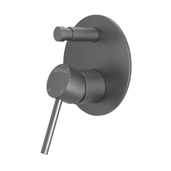Pinnacles Shower Mixer with Diverter Brushed Gun Metal