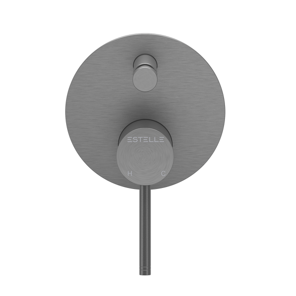 Pinnacles Shower Mixer with Diverter Brushed Gun Metal