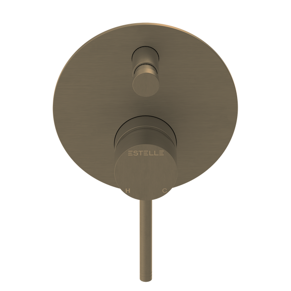 Pinnacles Shower Mixer with Diverter Antique Brass