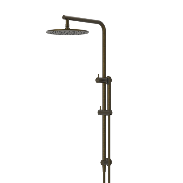 Pinnacles Shower Rail Set Antique Brass