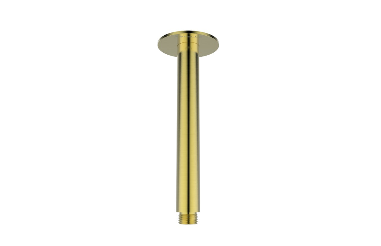 Ceiling Mounted Shower Arm 300mm Brushed Brass Electro