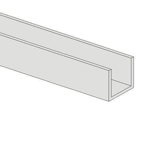 Aluminium Channel 16mm X 14mm Satin Nickel