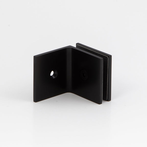 Boston 90 Degree Wall to Glass Bracket Matte Black