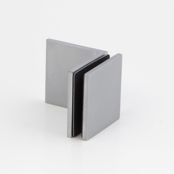 Boston 90 Degree Wall to Glass Bracket Matte Chrome