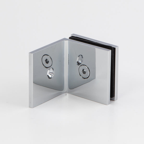 Boston 90 Degree Wall to Glass Bracket Polished Chrome